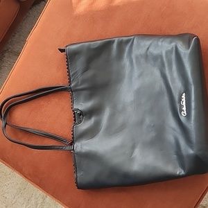 Carlos Falchi calfskin zipper tote